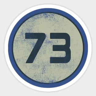 Distressed 73 Sticker